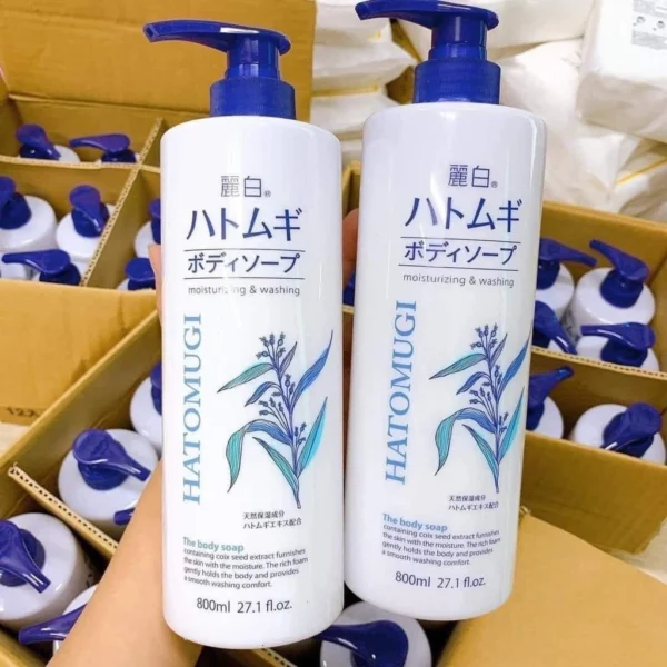 Sữa tắm dưỡng ẩm Hatomugi trắng 800ml