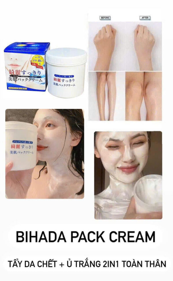 Tay Da Chet Va U Trang 2in1 Bihada Pack Cream2